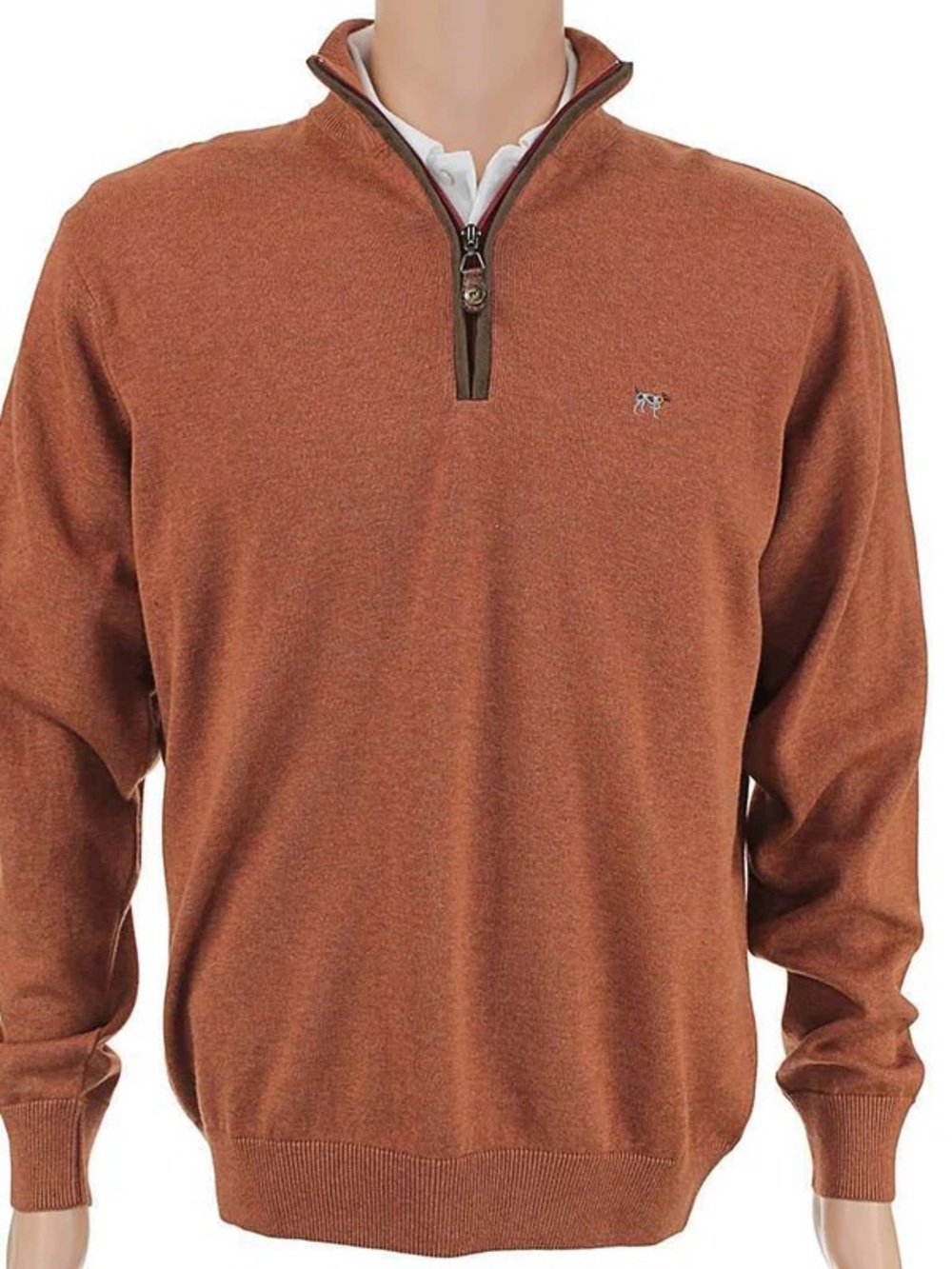 Men's Quarter-Zip 100% Cotton Sweater